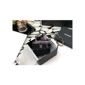 Replica Chanel Small Crochet Vanity Case AP2470 Black 2