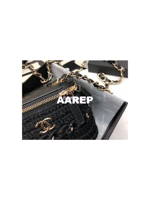 Replica Chanel Small Crochet Vanity Case AP2470 Black 5