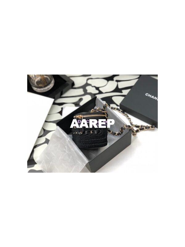 Replica Chanel Small Crochet Vanity Case AP2470 Black 6