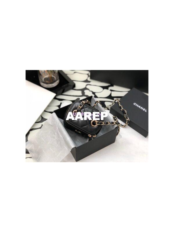 Replica Chanel Small Crochet Vanity Case AP2470 Black 7