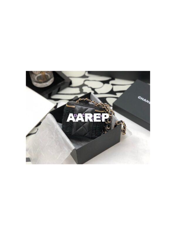 Replica Chanel Small Crochet Vanity Case AP2470 Black 8
