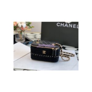 Replica Chanel Crochet Vanity Case AP2471 Black 2