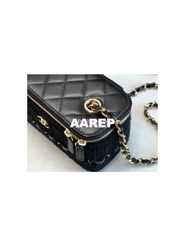 Replica Chanel Crochet Vanity Case AP2471 Black 4