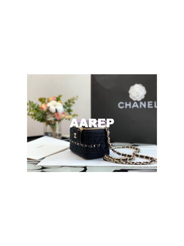 Replica Chanel Crochet Vanity Case AP2471 Black 5