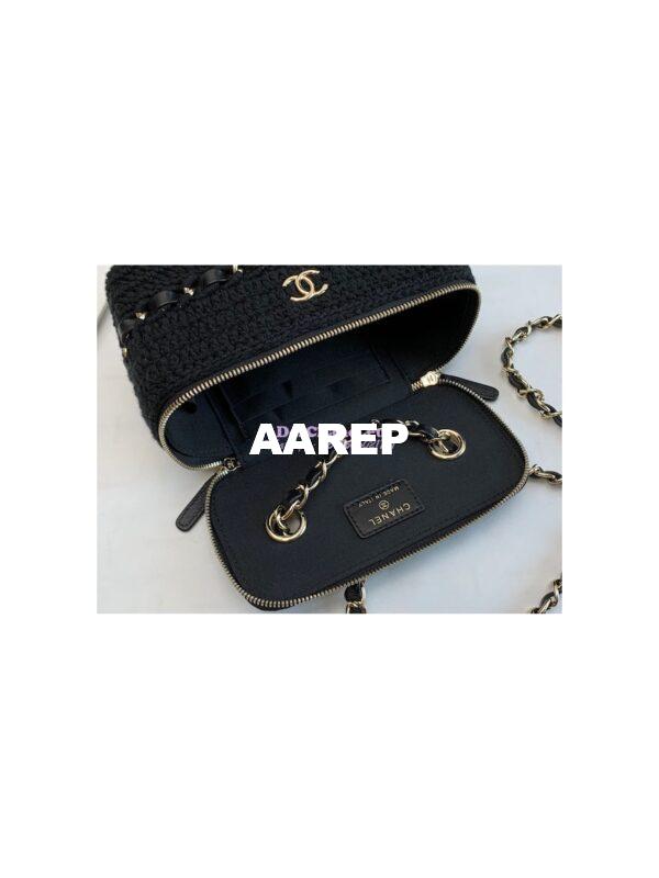 Replica Chanel Crochet Vanity Case AP2471 Black 7