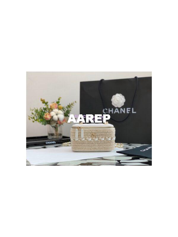 Replica Chanel Crochet Vanity Case AP2471 Ivory