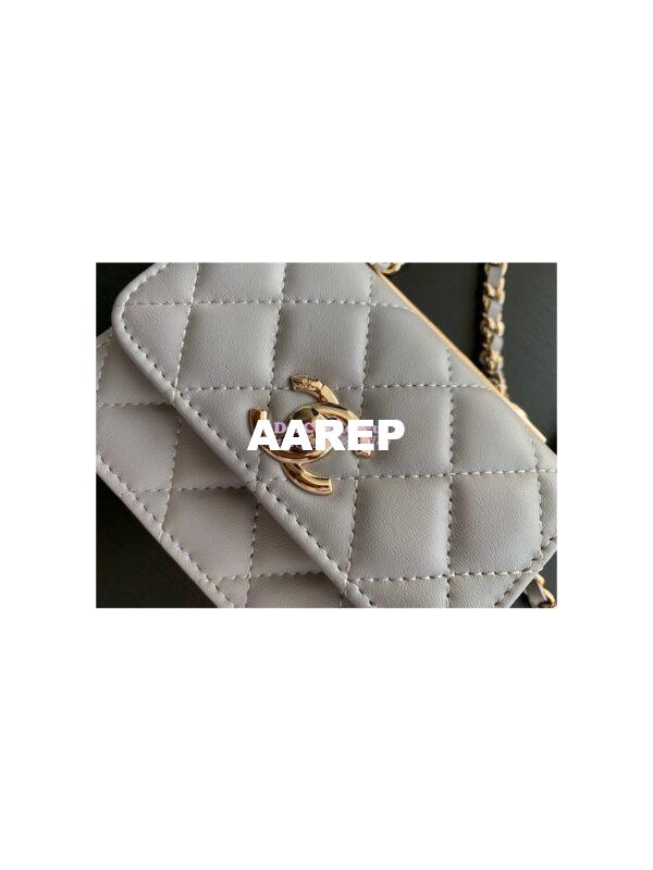 Replica Chanel Mini Trendy CC Wallet On Chain Bag AP2301 Grey 4