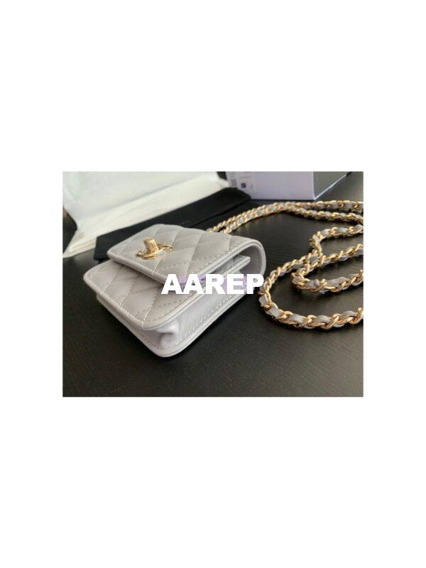 Replica Chanel Mini Trendy CC Wallet On Chain Bag AP2301 Grey 5