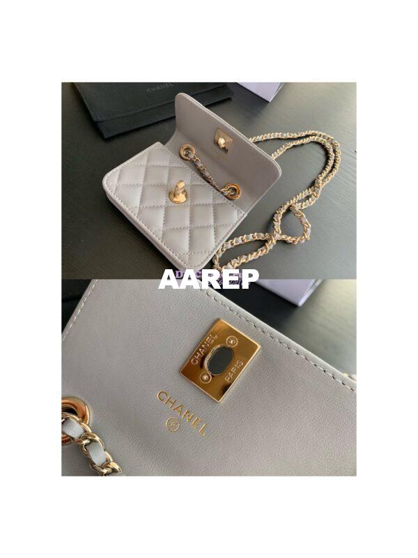 Replica Chanel Mini Trendy CC Wallet On Chain Bag AP2301 Grey 9