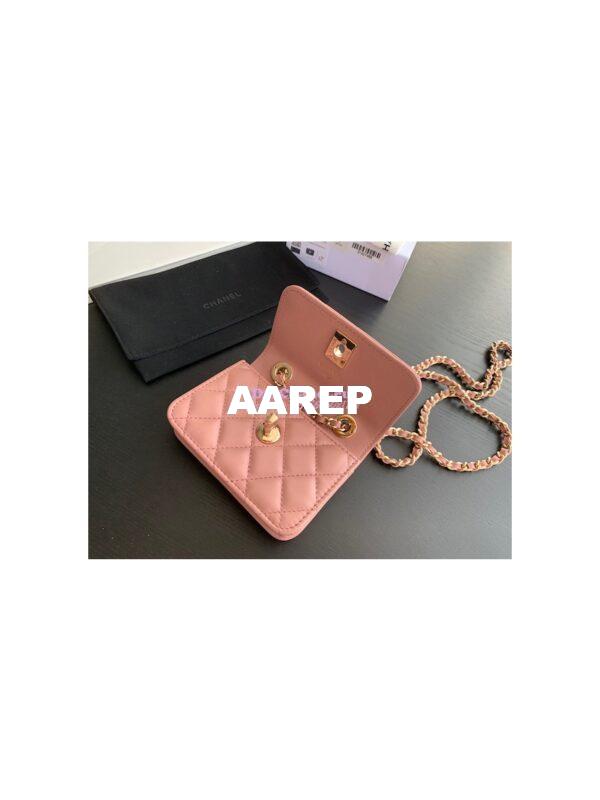 Replica Chanel Mini Trendy CC Wallet On Chain Bag AP2301 Light Pink 7