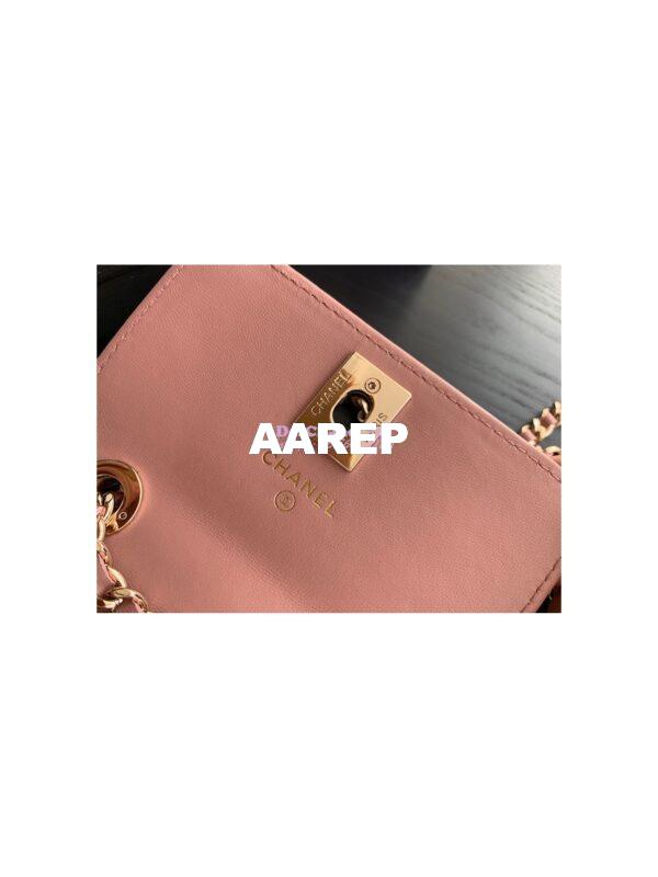 Replica Chanel Mini Trendy CC Wallet On Chain Bag AP2301 Light Pink 8