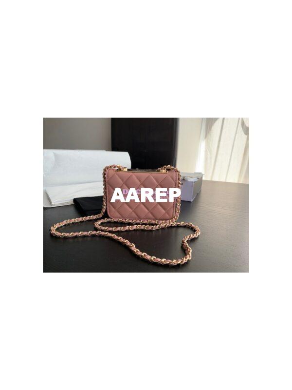 Replica Chanel Mini Trendy CC Wallet On Chain Bag AP2301 Light Pink 10