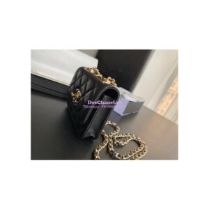Replica Chanel Mini Trendy CC Wallet On Chain Bag AP2301 Black 2