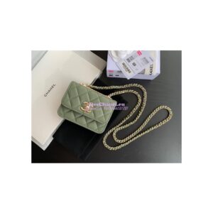 Replica Chanel Mini Trendy CC Wallet On Chain Bag AP2301 Matcha