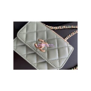 Replica Chanel Mini Trendy CC Wallet On Chain Bag AP2301 Matcha 2