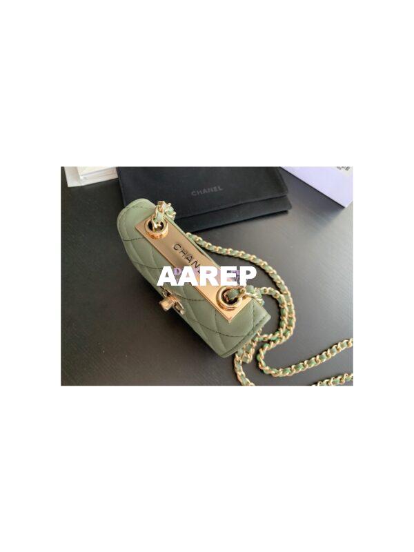 Replica Chanel Mini Trendy CC Wallet On Chain Bag AP2301 Matcha 3