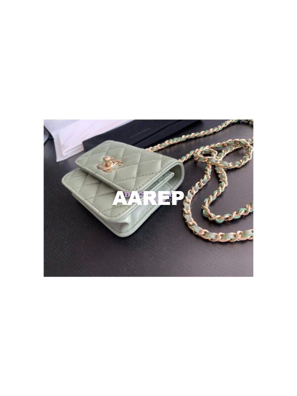 Replica Chanel Mini Trendy CC Wallet On Chain Bag AP2301 Matcha 4