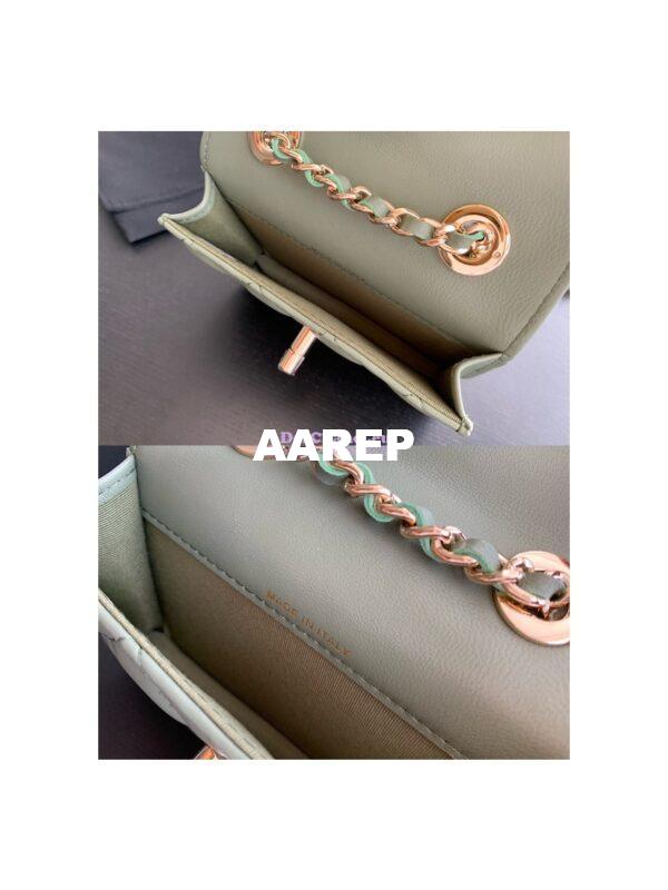 Replica Chanel Mini Trendy CC Wallet On Chain Bag AP2301 Matcha 6