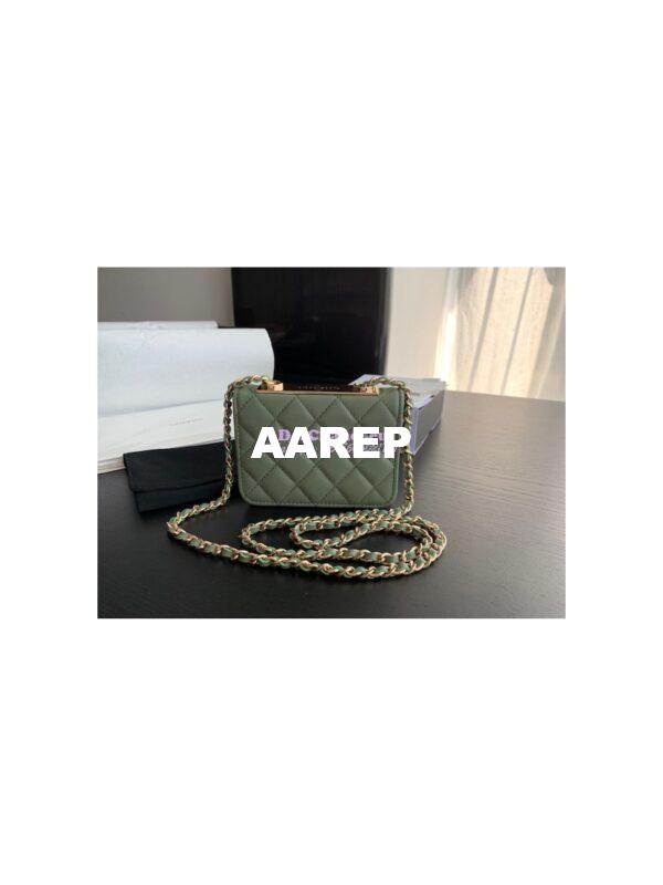 Replica Chanel Mini Trendy CC Wallet On Chain Bag AP2301 Matcha 8