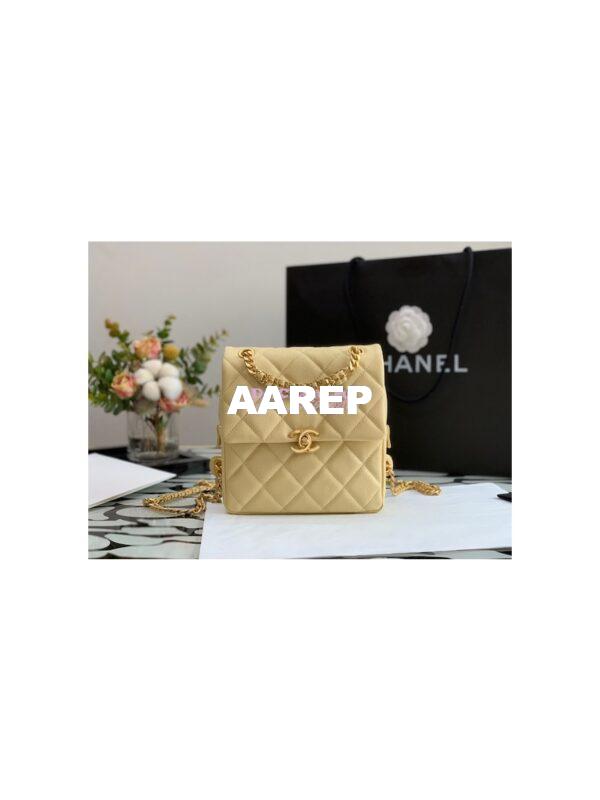 Replica Chanel Backpack in Grained Calfskin AS3108 Yellow 3