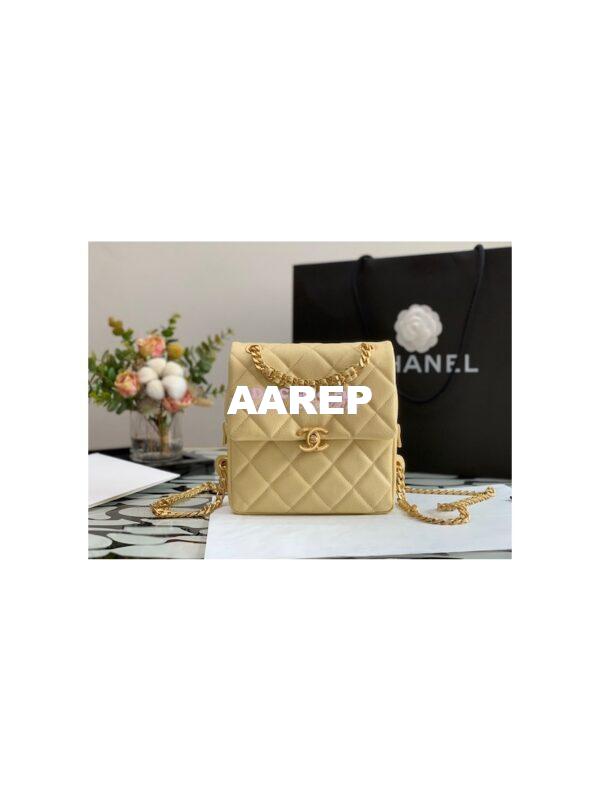 Replica Chanel Backpack in Grained Calfskin AS3108 Yellow 4