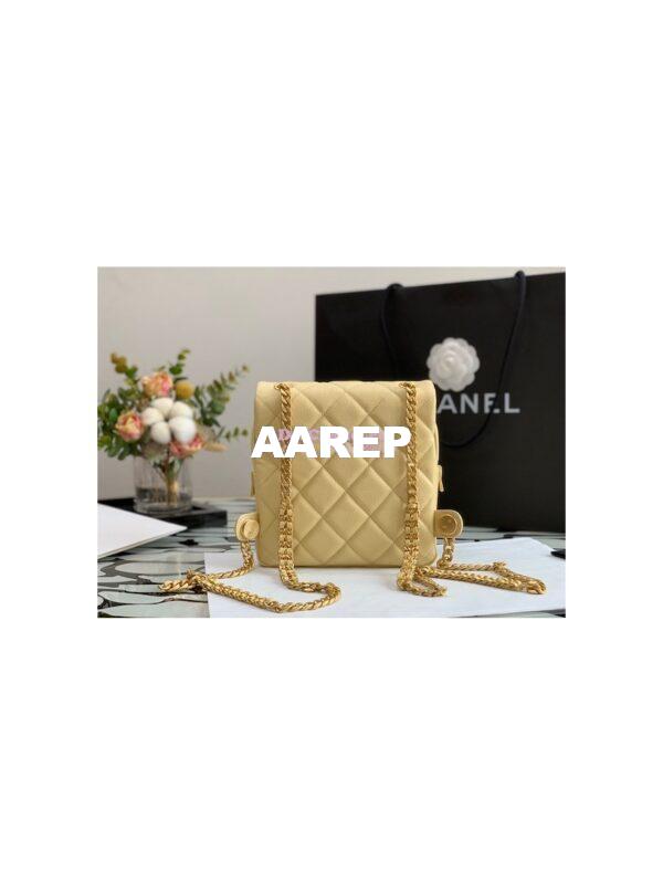 Replica Chanel Backpack in Grained Calfskin AS3108 Yellow 7