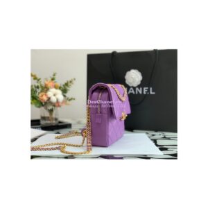 Replica Chanel Backpack in Grained Calfskin AS3108 Purple 2