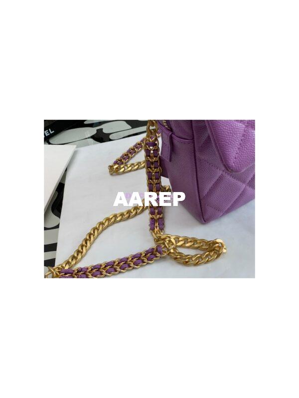 Replica Chanel Backpack in Grained Calfskin AS3108 Purple 8