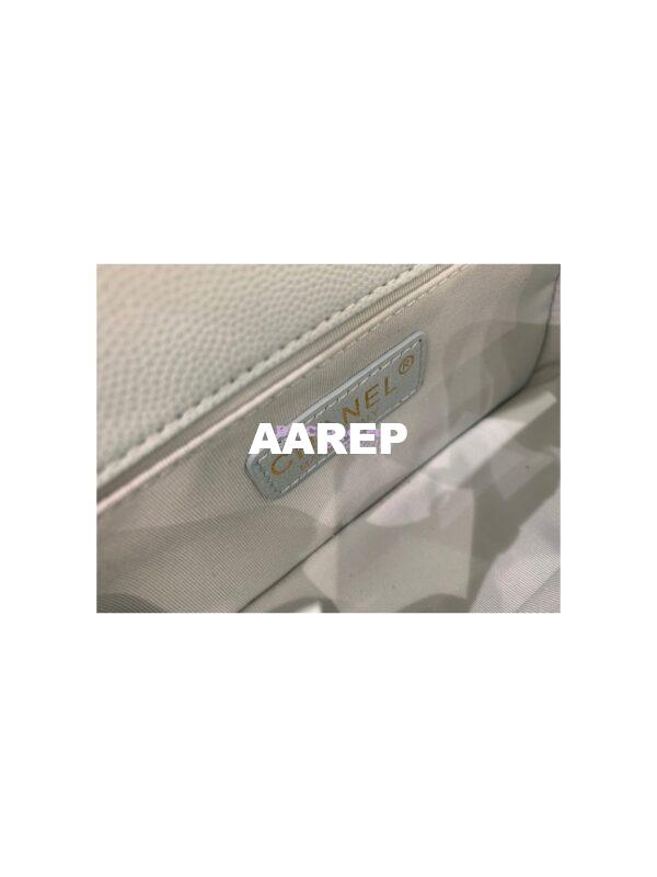 Replica Chanel Small Boy in Chevron Grained Calfskin with Shining Hardware 67085 Light Blue 11
