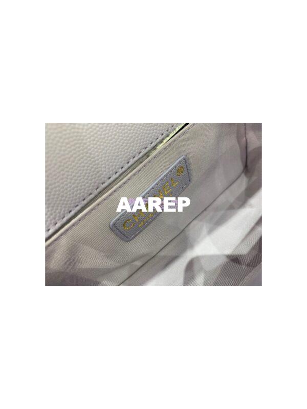Replica Chanel Small Boy Handbag in Grained Calfskin with Shining Gold Hardware 67085 Light Purple 8