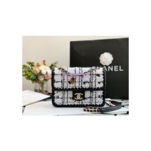Replica Chanel Tweed Braided Flap Bag AS2496 Gray 2