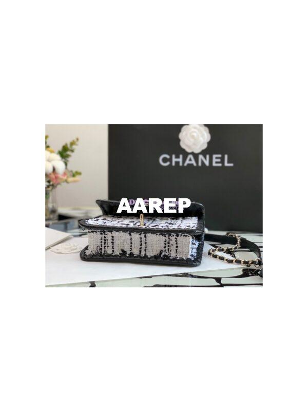 Replica Chanel Tweed Braided Flap Bag AS2496 Gray 6