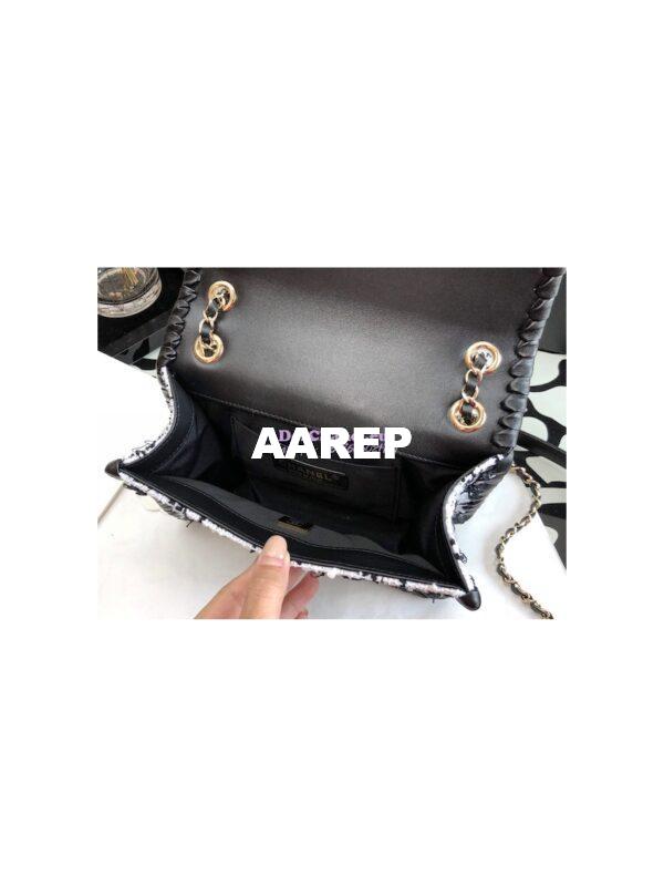 Replica Chanel Tweed Braided Flap Bag AS2496 Gray 9