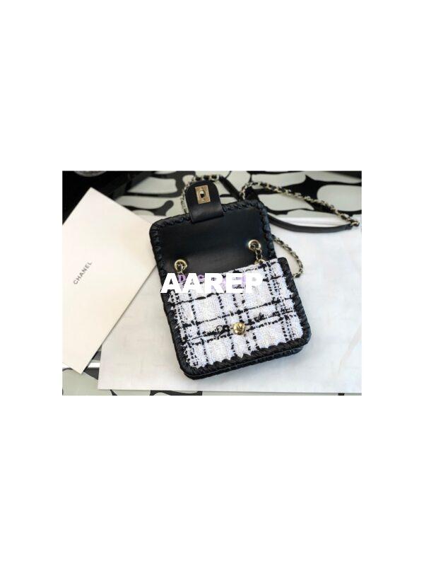 Replica Chanel Tweed Braided Mini Flap Bag AS2495 Gray 8