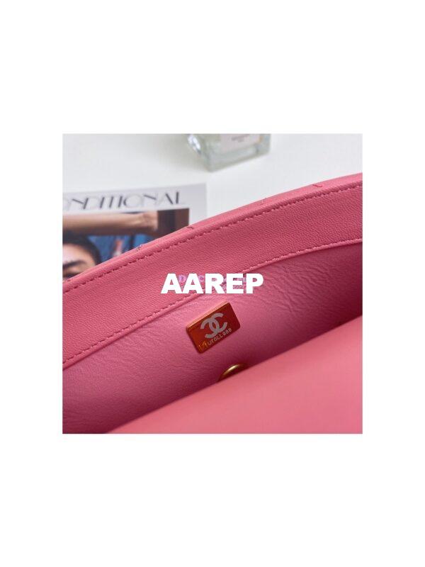 Replica Chanel Mini Flap Bag in Lambskin with Enamel CC AS3113 Light Pink 13