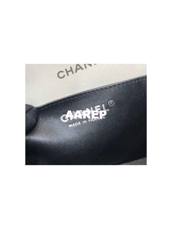 Replica Chanel Chevron Small Classic Flap 20cm in black Lambskin Bag 10