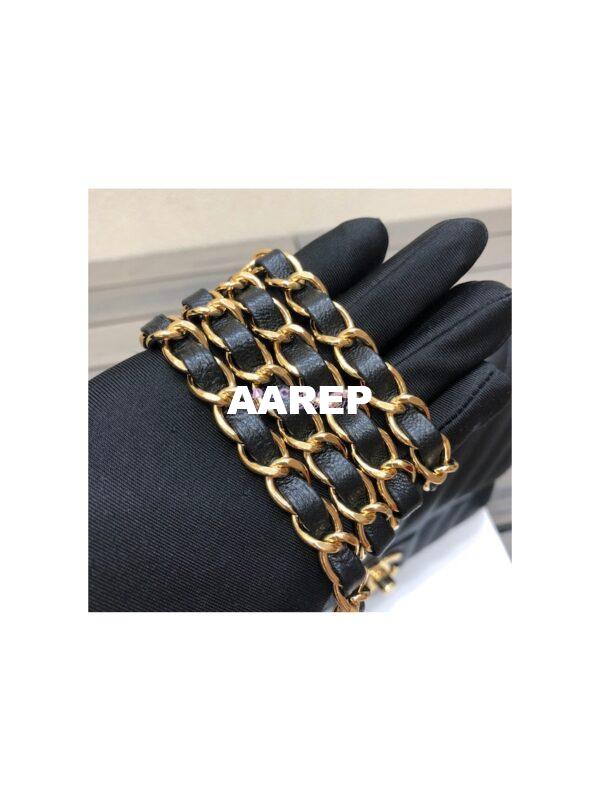 Replica Chanel Chevron Small Classic Flap 20cm in black Lambskin Bag 21