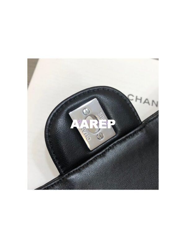Replica Chanel Chevron Classic Flap CF 25cm in black Lambskin Bag 12