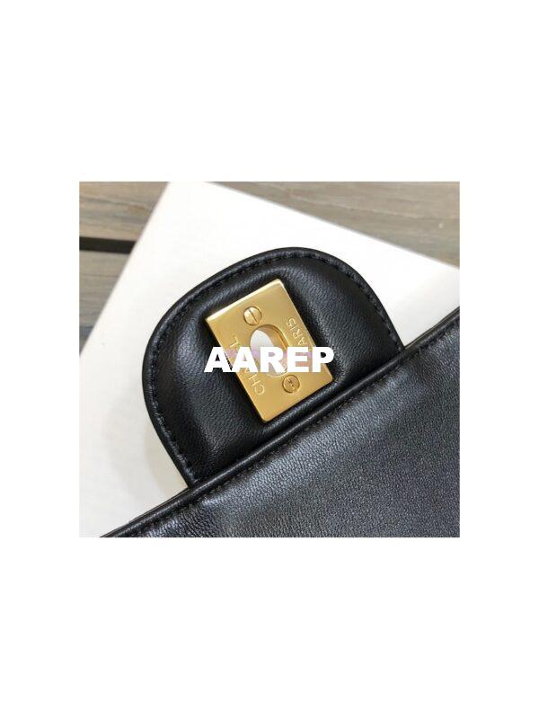 Replica Chanel Chevron Classic Flap CF 25cm in black Lambskin Bag 23