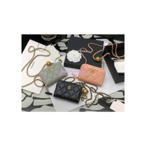 Replica Chanel Lambskin Coin Case with Charm Strap Waist Bag AP2462