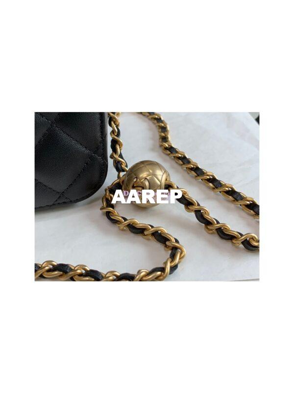 Replica Chanel Charm Strap Camera Lambskin Bag AP2463 Black 5