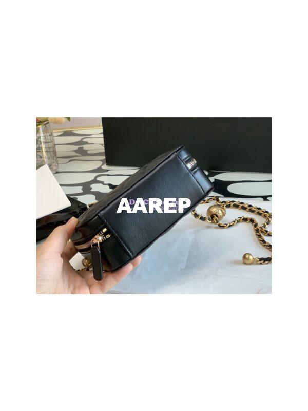 Replica Chanel Charm Strap Camera Lambskin Bag AP2463 Black 10