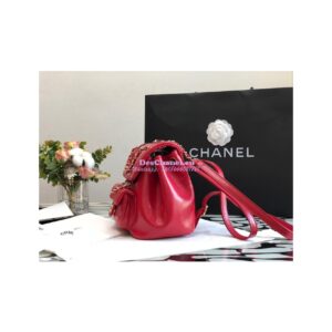 Replica Chanel 22K Mini Duma Backpack in Aged Calfskin AS2908 Red 2