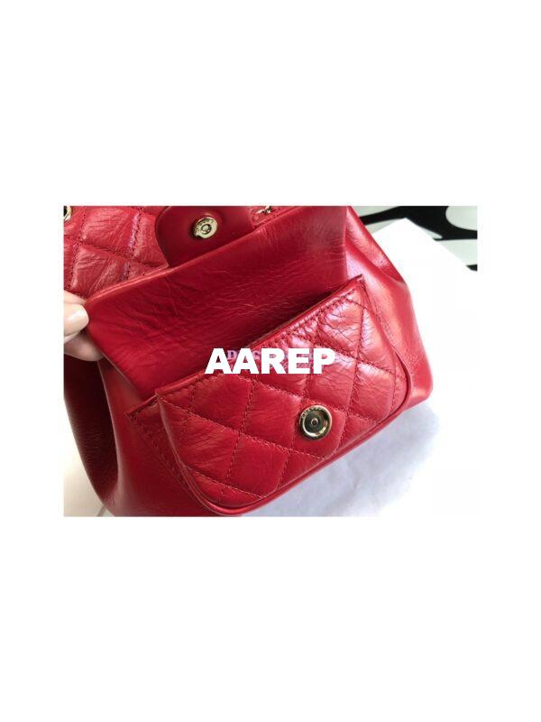 Replica Chanel 22K Mini Duma Backpack in Aged Calfskin AS2908 Red 9