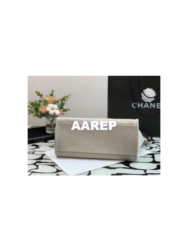 Replica Chanel Large Tote 2 in 1 Mixed Fibers & Woolen Deauville Bag A66941 Black Grey 9