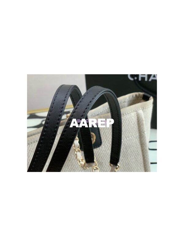 Replica Chanel Small 2 in 1 Mixed Fibers & Woolen Deauville Bag A67001 Black Grey 6