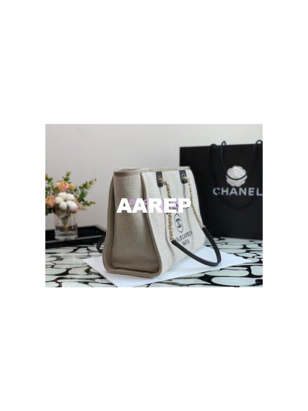 Replica Chanel Small 2 in 1 Mixed Fibers & Woolen Deauville Bag A67001 Black Grey 7