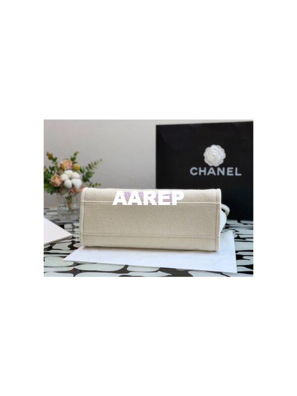 Replica Chanel Small 2 in 1 Mixed Fibers & Woolen Deauville Bag A67001 Beige 11