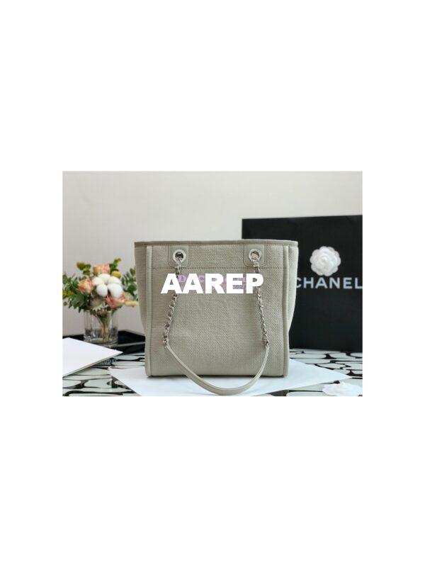 Replica Chanel Mini Mixed Fibers & Woolen Deauville Bag A66939 Grey 10