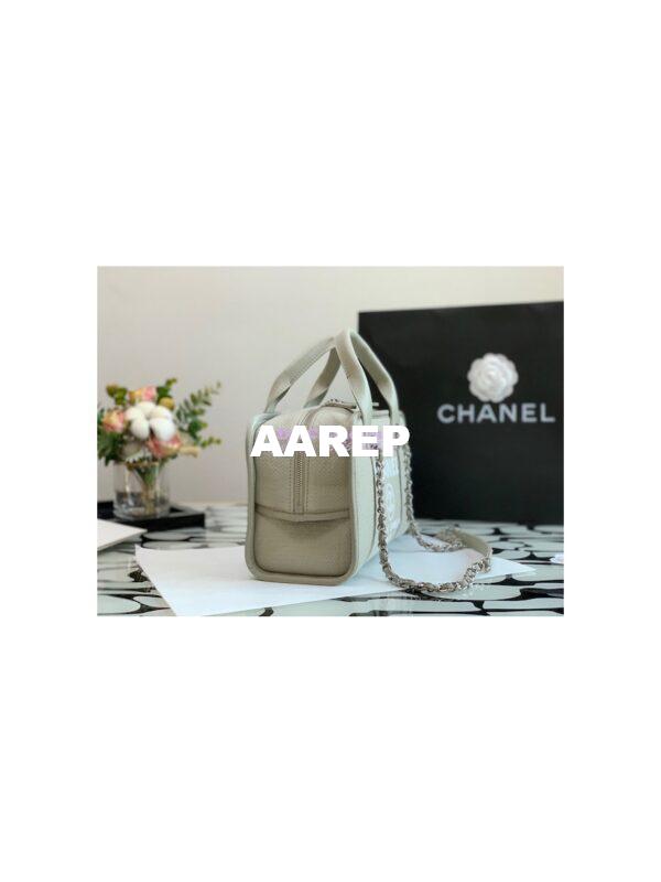 Replica Chanel Bowling Mixed Fibers & Woolen Deauville Bowling Bag A92749 Grey 5